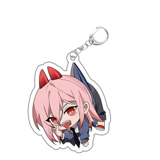 Anime Keychains Chainsaw Man Acrylic Car Keychain Accessories Creative Kawaii Bag Charm Backpack Pendant Keyring Gifts