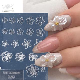 [hatheaven] Khuôn nghệ thuật làm móng bằng silicon tự làm thủ công cho móng tay Thời trang Hoa Nail Art Design Mold Mẫu trong suốt cao Đẹp