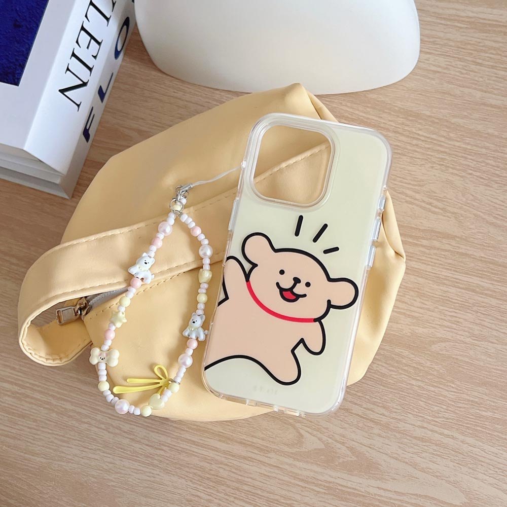 Ốp Lưng Cứng Tương Thích Với iPhone 13 14 14Pro 14ProMax 15 15Pro 15ProMax 16 16Pro 16ProMax 17 17Pro 17ProMax Matte Line Puppy Pattern Case