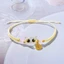 Cặp Đôi Lãng Mạn Dây Dệt Vòng Tay Mèo Đen Trắng Ghép Đôi Thiết Kế Vòng Tay Handmade Cho Người Yêu Quà Tặng Tiếp Liệu