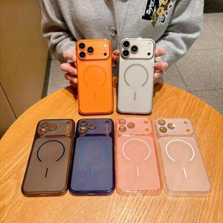 Vỏ sạc không dây mờ cho iPhone 17 Air 16 15 14 13 12 11 Pro Max Vỏ bảo vệ ống kính máy ảnh TPU mềm Vỏ bảo vệ Ốp điện thoại chống sốc