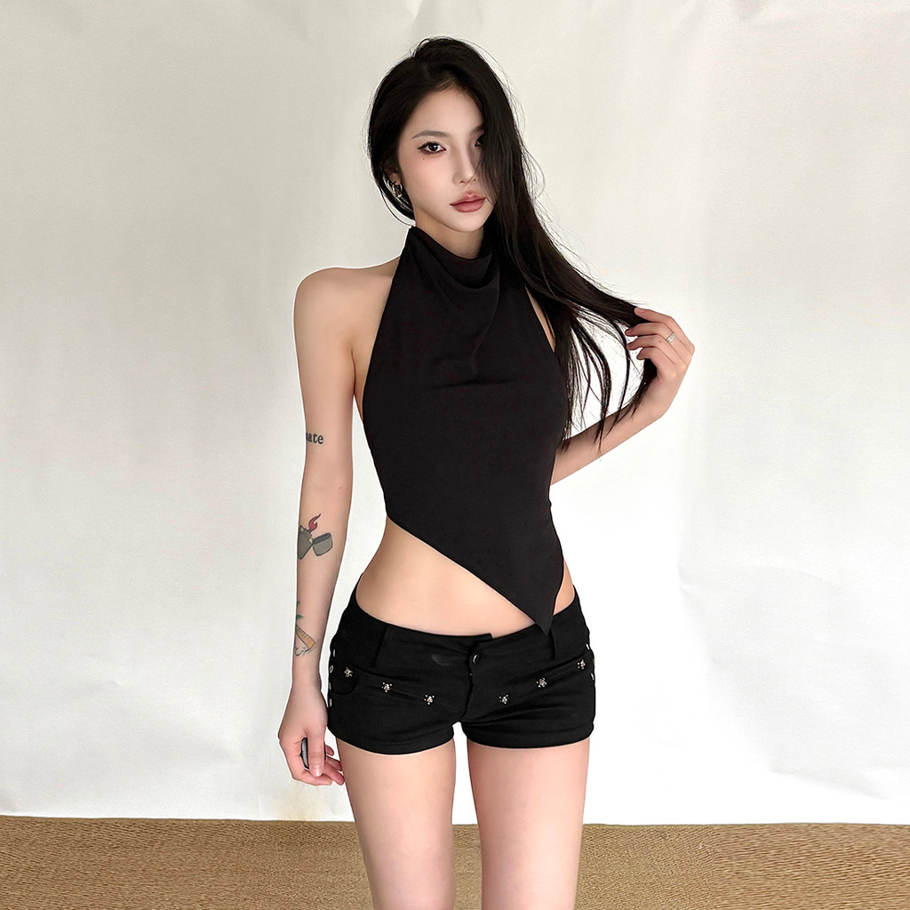 Klalien Dây Băng Backless Vest Thoáng Khí Mỏng, Phong Cách Cá Tính Cho Mùa Hè