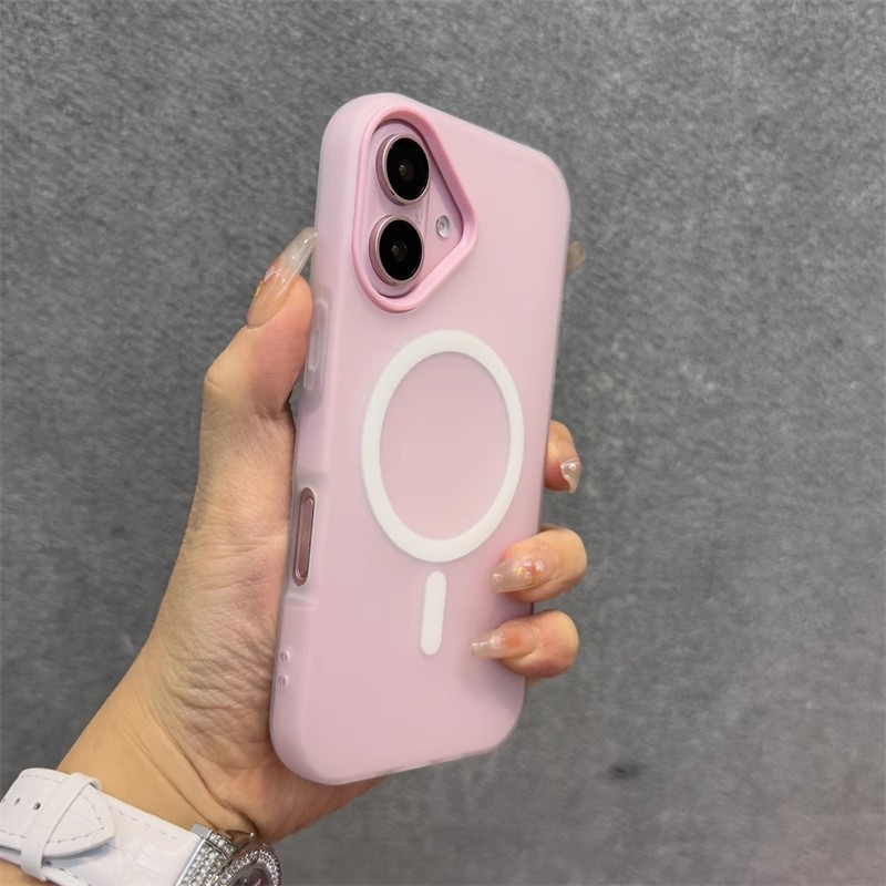 Ốp lưng silicone 2 trong 1 dạng thạch hút nam châm mềm mại bảo vệ điện thoại cho iPhone 17 15 14 13 12 11 Pro Max 16Plus