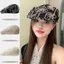 Mũ nồi PYCOU, Mũ thêu hoa cổ điển, Mũ thời trang ngọt ngào cay giản dị đa năng phong cách Hàn Quốc dành cho nữ cô gái
