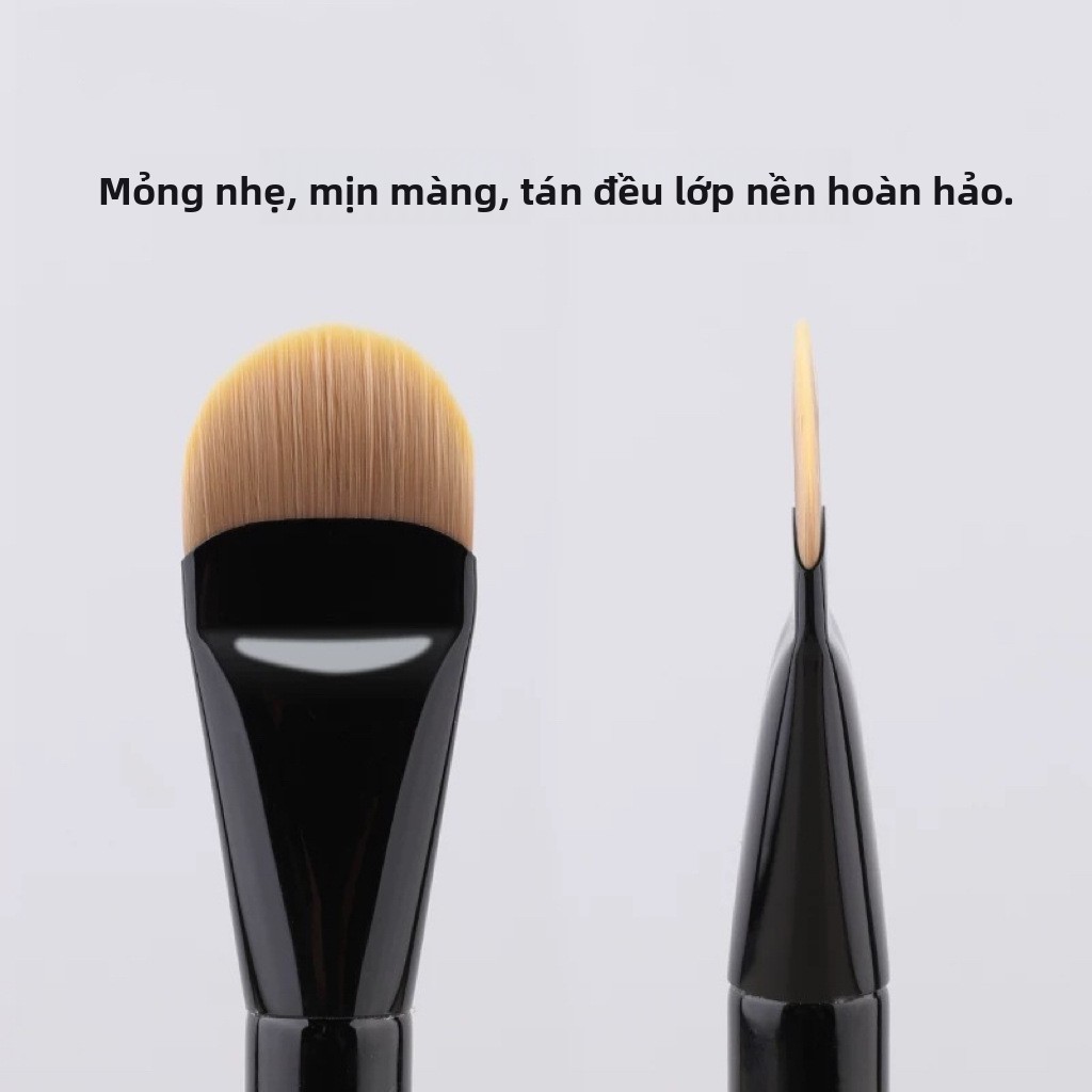 [Bàn chải nền tròn phẳng phong cách mới] Nghệ sĩ trang điểm loại lưỡi Sử dụng cọ nền dạng lỏng không đánh dấu Không dễ ăn Bàn chải trang điểm dạng bột