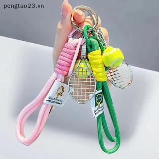 Móc khóa mini dạng mặt dây chuyền quần vợt, bóng bàn dễ thương, phù hợp cho học sinh thiếu niên