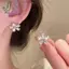 Bông Tai Ren Hoa Kim Cương Giả Phong Cách Sang Trọng, Thích Hợp Tiệc Cưới