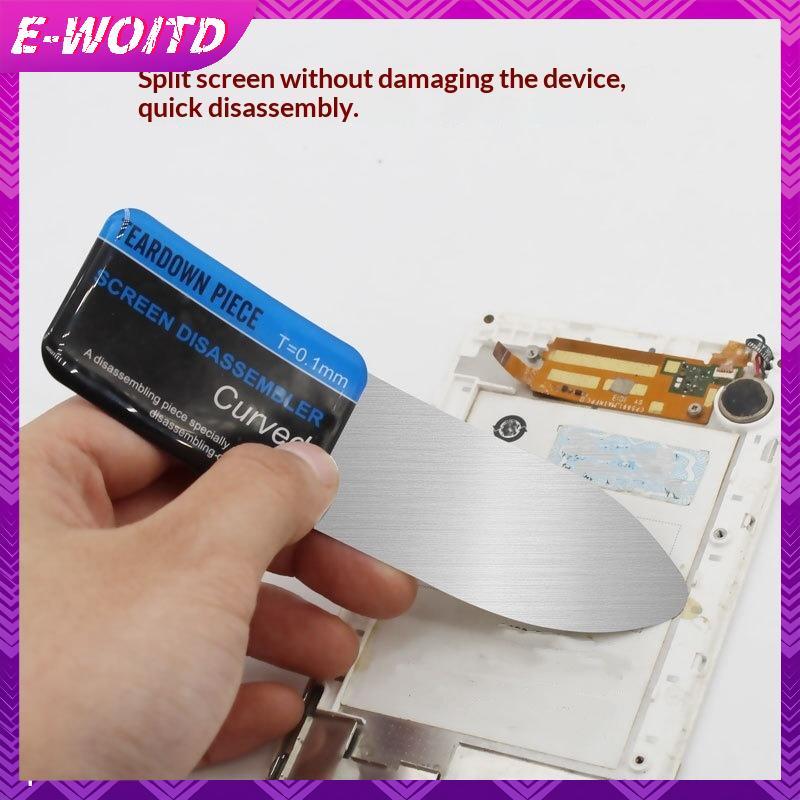 E-WOITD 5 Trong 1 Thép Không Gỉ Chuyên Nghiệp Màn Hình Cong Dụng Cụ Pry Cho Điện Thoại Máy Tính Bảng Sửa Chữa Laptop Kim Loại Spudger Tháo Lắp Bộ E-WOITD