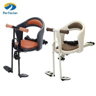 Ghế trước xe đạp trẻ em Perfeclan điều chỉnh dễ dàng, tựa lưng thoải mái làm từ thép carbon, phù hợp cho mua sắm và sử dụng ngoài trời.