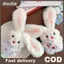 Doutie Hoạt Hình Dễ Thương Tai Dài Thỏ Squeak Sang Trọng Búp Bê Đồ Chơi Nhồi Bông Móc Khóa Mặt Dây Chuyền Nữ Tính Móc Khóa Túi Treo Đồ Trang Trí Quà Tặng VN