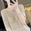 Áo thun ngắn tay kiểu Pháp cổ tròn, thời trang mới cho mùa hè dành cho nữ