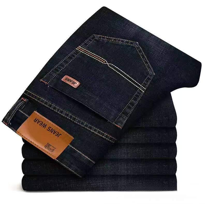 Quần jeans nam siêu mỏng lụa băng, ống rộng co giãn tốt cho mùa hè