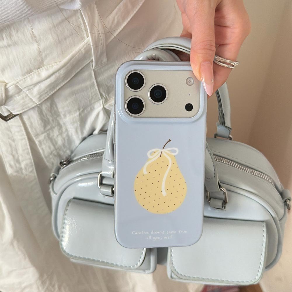 Ốp Lưng Cứng Tương Thích Với iPhone 13 14 14Pro 14ProMax 15 15Pro 15ProMax 16 16Pro 16ProMax 17 17Pro 17ProMax Vỏ Họa Tiết Quả Lê Bodian