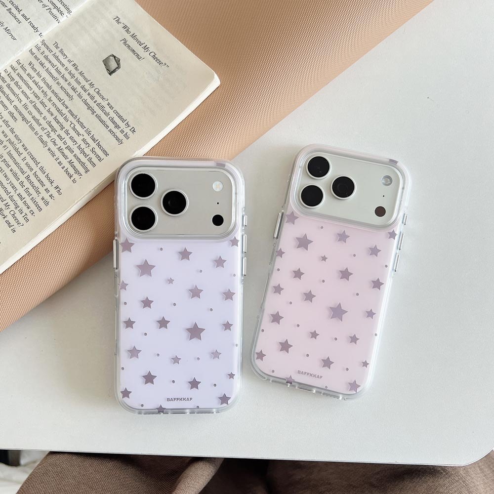 Ốp lưng cứng mờ Tương thích với iPhone 13 14 14Pro 14ProMax 15 15Pro 15ProMax 16 16Pro 16ProMax 17 17Pro 17ProMax Ốp lưng họa tiết ngôi sao mạ vàng
