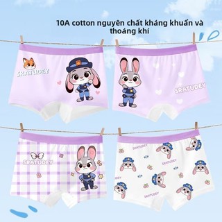 Quần lót đùi cho bé gái - quần boxer cotton mềm mại in thỏ dễ thương thoáng khí mặc hằng ngày