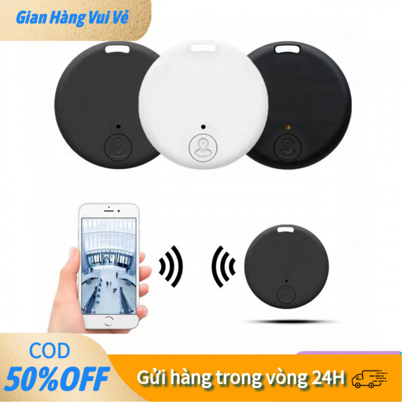 【48h】Bộ theo dõi chống mất cắp hình tròn Bluetooth 5.0 cho xe cộ và thú cưng, báo động khi ra khỏi vùng an toàn.