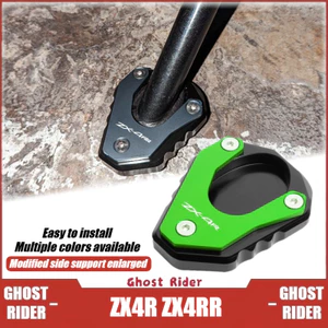 DÀNH CHO KAWASAKI ZX4R ZX4RR Xe Máy Bên Đứng Phóng To Chân Đế Miếng Lót Nối Dài Chống Trượt Hỗ Trợ Tấm Phóng To Chân
