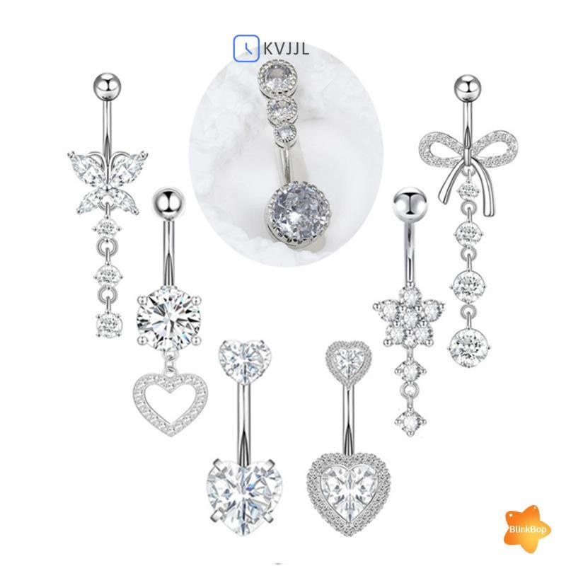 [KvJJL-t] Nhẫn Rốn Trái Tim Đơn Giản Cho Nữ Bé Gái Thời Trang Nút Bụng Nhẫn Gợi Cảm Cơ Thể Xuyên Trang Sức Nhẫn Rốn Tinh Tế Quà Tặng Mới