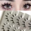 FAVORITEGOODS 5 Đôi / hộp DIY Lashes Extension, Curvature C 9-13MM Lông mi giả lấy cảm hứng từ Anime, Hợp thời trang Dễ dàng đeo Nhẹ Có thể tái sử dụng Lông mi giả