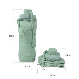 Bình nước gấp Silicon dung tích lớn cho du lịch ngoài trời - QH1