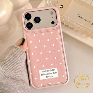 Ốp Lưng Chấm Bi Đơn Giản Thời Trang Tương Thích Cho IPhone Air XR 15 12 16 11 17 13 14 Pro Max XS MAX 15 16 14 Plus X Da Họa Tiết Đệm Không Khí Vỏ Chống Sốc