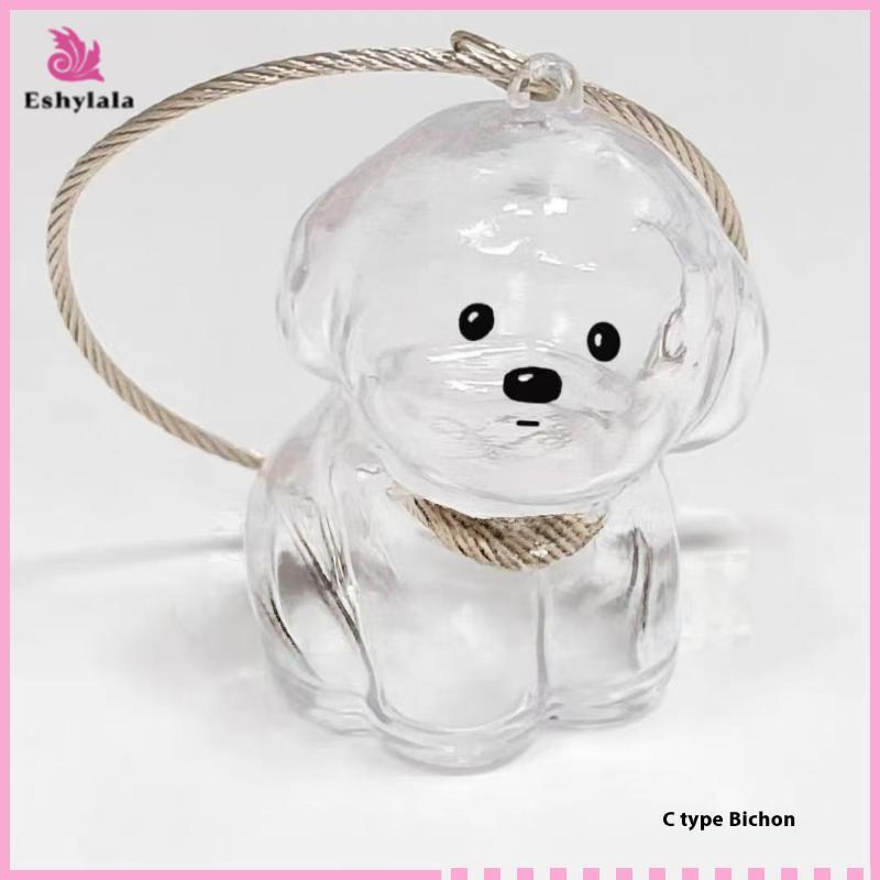 Eshylala Hoạt Hình Mèo Hình Chó Mặt Dây Chuyền Bảo Quản Tóc Dễ Thương Trong Suốt Hộp Bảo Quản Tóc Móc Khóa Túi DIY Mặt Dây Chuyền Lưu Niệm Bộ Sưu Tập Quà Tặng [MỚI]
