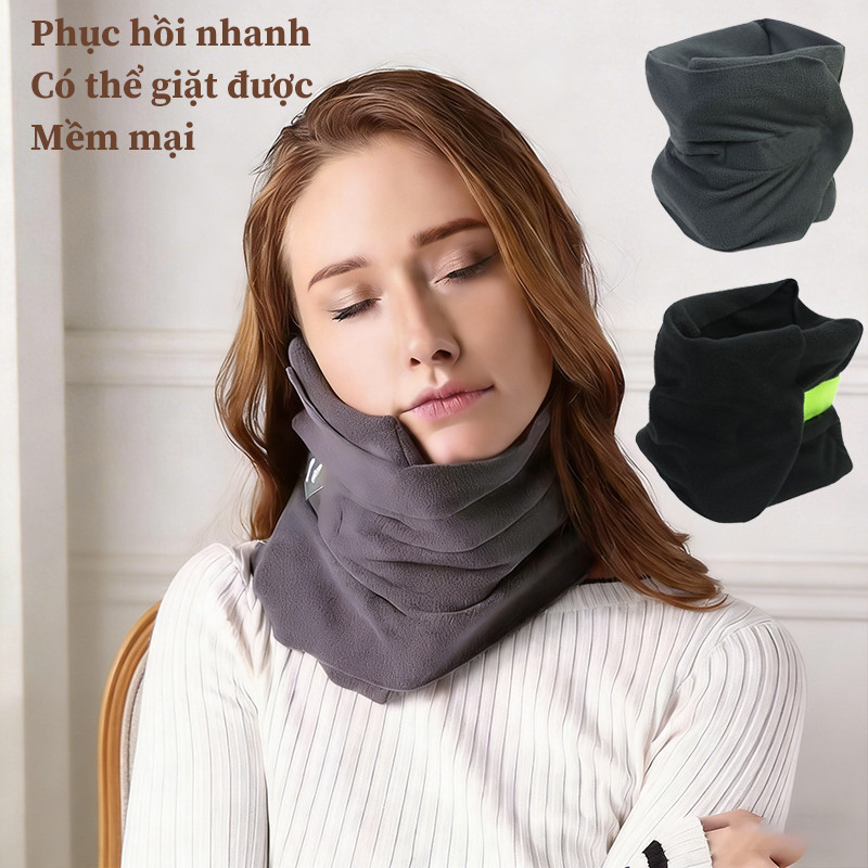 Gối Cổ Công Thái Học Du Lịch - Gối Kê Cổ Ôm Sát, Hỗ Trợ Ngủ Nghiêng, Dùng Cho Ô Tô, Máy Bay, Văn Phòng