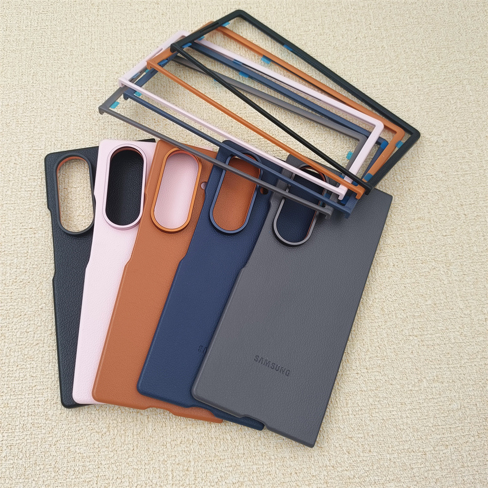 Dành Cho Ốp Lưng Chính Hãng Cho Samsung Z Fold 7 5G Slim Chống Sốc Ốp Lưng Cho Z Fold7 Da Thật Cao Cấp Da Điện Thoại Di Động Vỏ