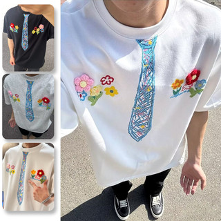 Áo thun nam họa tiết graffiti và hoạt hình Hàn Quốc, thiết kế trendy