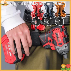 Kẹp đai giữ máy khoan tự khóa – nhựa ABS cứng cáp, tháo nhanh 1 tay, phù hợp dụng cụ điện & khí nén