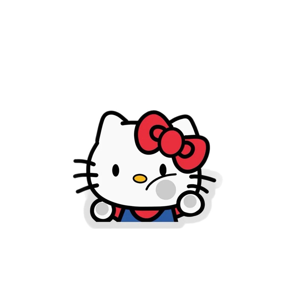 Kitty Kitty Mèo Xe Tam Giác Cửa Sổ Trang Trí Dán Liền Mạch Dán Xe Ô Tô Dán Cửa Sổ