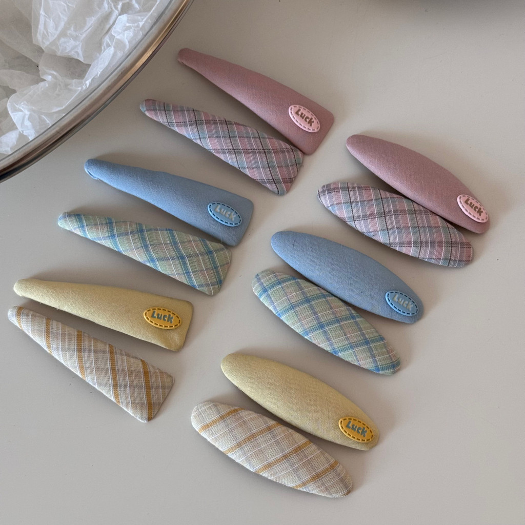 Kẹp tóc bằng vải màu Macaron hợp thời trang Kẹp tóc nữ
