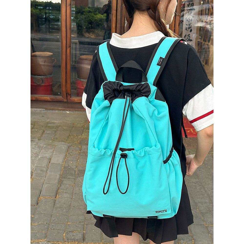 Mùa Hè Sản Phẩm Mới Ngoài Trời Cầu Lông Thể Thao Ba Lô Nữ Thiết Kế Dây Rút Schoolbag Nữ Du Lịch Ba Lô