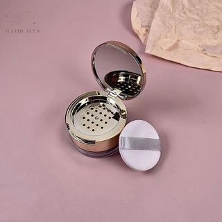[hatheaven] Hộp nhựa đựng bột mỹ phẩm di động màu vàng 6g Nồi bột rời rỗng có sàng Hộp đựng đồ trang điểm du lịch có ống phồng đẹp