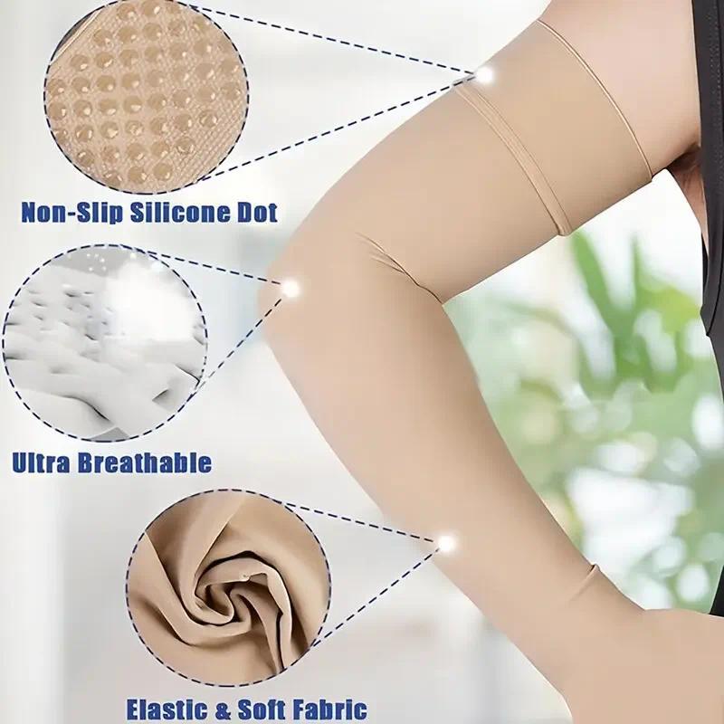 Tay nén tay Phù bạch huyết Co giãn thoáng khí Tay dài áp lực dài để bảo vệ thể thao Giảm đau sưng tấy