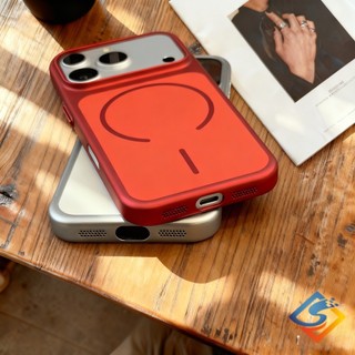 Năm Mới Màu Đỏ Từ Tính Siêu Mỏng UV Ốp Lưng Điện Thoại iPhone 17 Pro Max 12 13 14 15 16 Pro Max Slim PC Cứng Matte Vỏ Chống Sốc