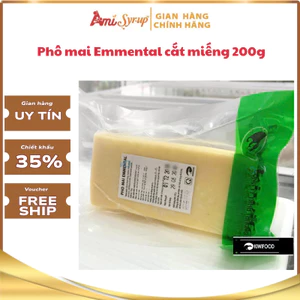 Phô Mai Emmental Cắt Miếng Kiwifood 200g Béo Dịu, Hơi Ngọt Nhẹ Chuẩn Phong Cách Thụy Sĩ