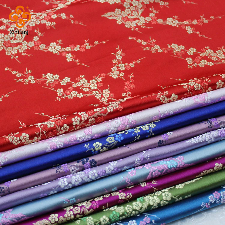0,5 / 1 Sân Vintage Vải Phong Cách Trung Hoa Thổ Cẩm Satin Vải Jacquard Để May Kimono Sườn Xám Và Túi Mỗi Sân TJ0243
