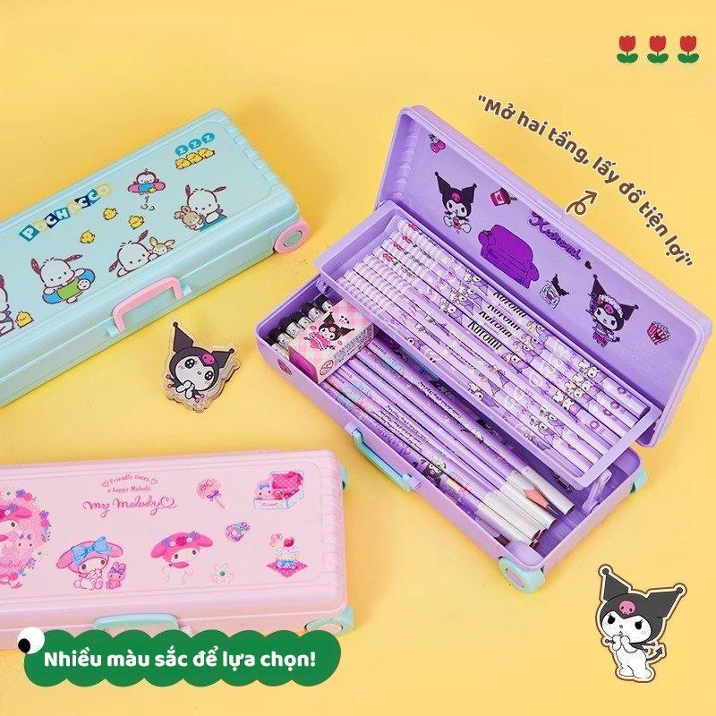 Hộp đựng bút xe đẩy kiểu hoạt hình cá tính, đa chức năng cho bé gái, ngăn đựng lớn, sản phẩm mới ưu việt