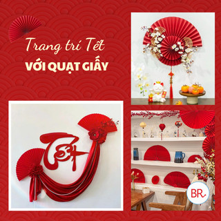 [GẤP SẴN] Giấy đỏ gấp quạt trang trí tết sang trọng khổ giấy 30x80cm, Giấy đỏ trang trí decor làm quạt Tết-Decor nhà cửa