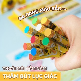 Bút Màu Sáp Dầu SángTạo - Bộ 12/24/36 Màu Giá Rẻ ChoHọc Sinh, Màu Mịn Đẹp Để Vẽ Tranh, An Toàn Tuyệt Đối, Không Dính Tay