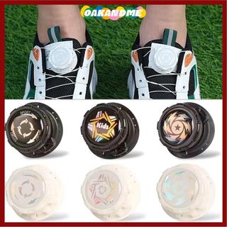 [COD] OAKANDME 1 cặp dây giày xoay kim loại tự động không buộc, khóa nhanh cho sneaker/chạy bộ, trẻ em/người lớn