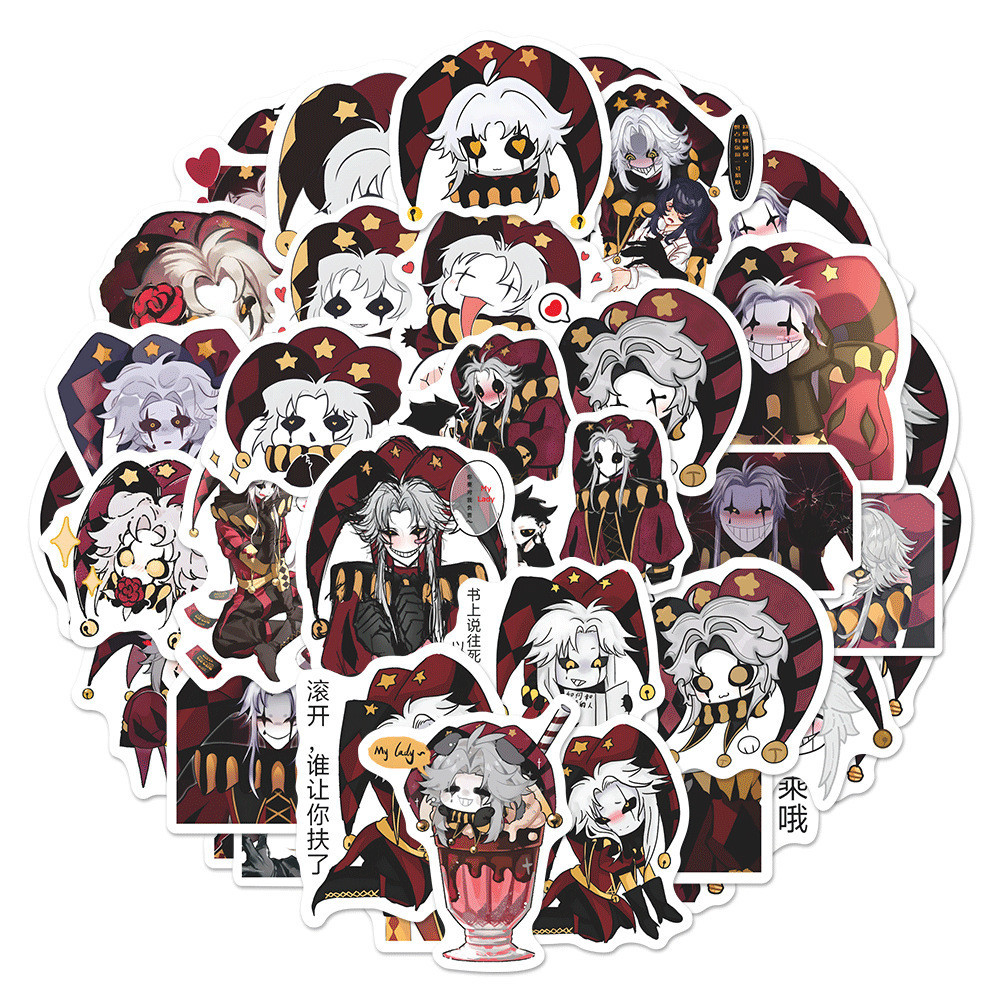 60 Chiếc HOT The Freak Circus Pierrot Harlequin Jester Anime Dán DIY Trang Trí Laptop Vali Điện Thoại Notebook Nhãn Văn Phòng Phẩm Miếng Dán Chống Thấm Nước Miếng Dán Đồ Chơi