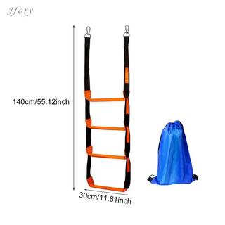 Thang dây thuyền Jfory làm từ polyester và thép không gỉ, dễ gấp gọn, phù hợp leo núi và hỗ trợ bơi lội trên bơm hơi