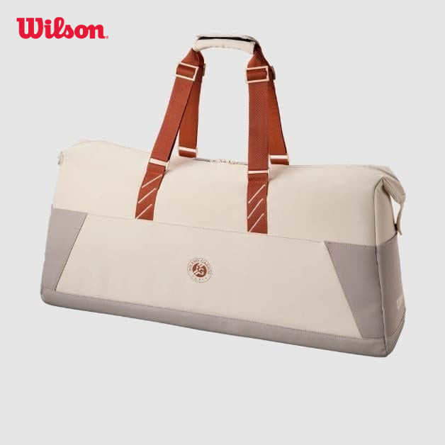 Wilson Roland Garros 2025 Large Duffel Cream/Clay Túi Đựng Vợt Tennis WR8042301001