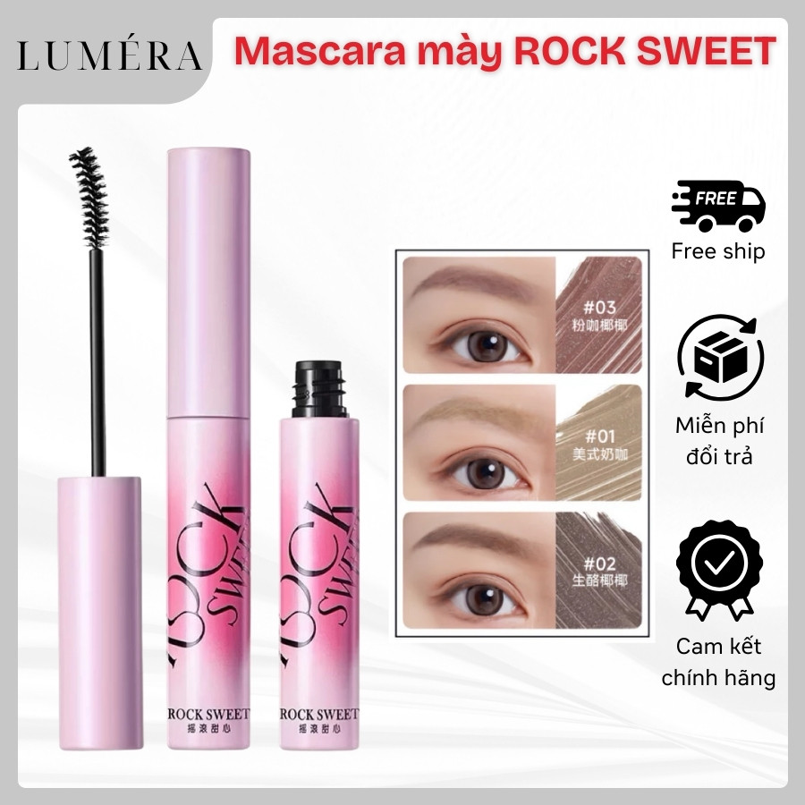 Mascara lông mày ROCK SWEET Eyebrow Tint Rock Sweet gel mịn lì giữ màu lâu không lem chống nước 3.5g
