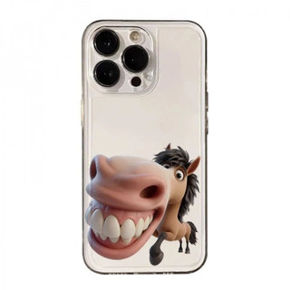 Ốp điện thoại hình ngựa cá tính trừu tượng cho iPhone 17Air / 16 / 15PLUS / 14 / 13pro Max / 12 / 11 / X / XS / 7 / 8, cá tính sáng tạo. Vỏ trong suốt, chống thấm nước, chống sốc, vỏ bảo vệ