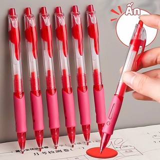 Bút bi đỏ dùng cho học tập, ngòi 0.5mm chính xác - Combo 30 bút gel viết mượt mà, chất liệu cao cấp bền đẹp
