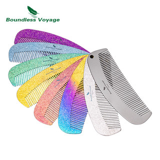 Boundless Voyage Titan Tóc & Râu Lưỡi Liềm Lược Unisex Nhà Ngoài Trời Bỏ Túi Lược Dành Cho Nam Nữ Ti9011B