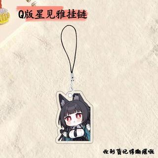 Anime Zenless Zone Zero Hoshimi Miyabi Pendant Keychains Acrylic Phone Lanyards Phone Charm Decoration Backpack Access